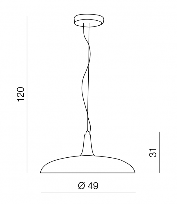 Lustra suspendata alba/neagra metal cu detalii lemn Efe Plate Ø 49 cm, sil scandinav, AZ 1334 - Azzardo [3]