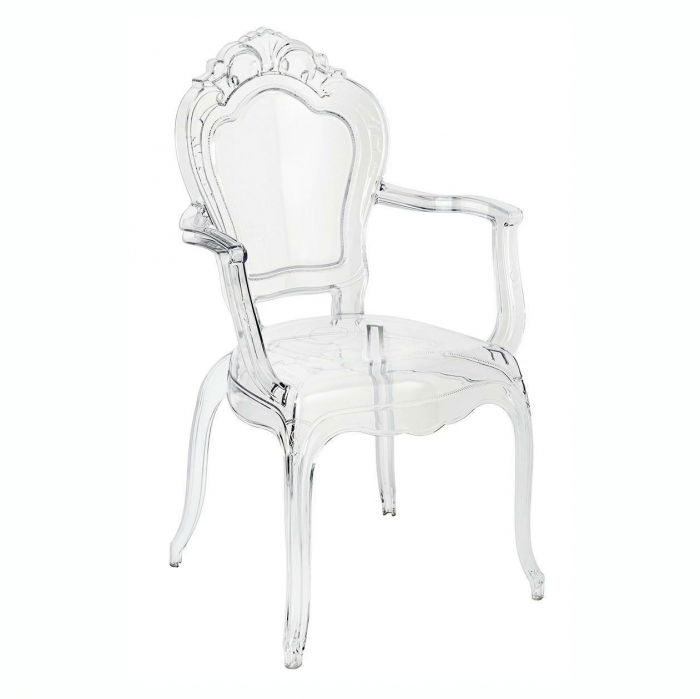 Scaun transparent de design Elisabeth stil baroc, policarbonat, 777-APC - King [1]