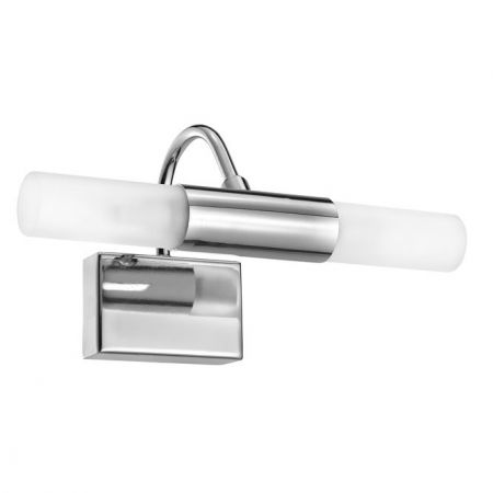 Aplice LED - Aplica LED perete liniara baie alba Vitor, din sticla, baza metal, IP44, 71606601 - Novaluce