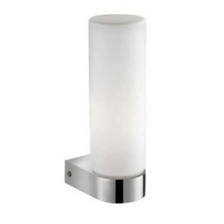 Lustra baie - Aplica perete baie alba Cali, 21/21,5 cm, din sticla, baza metal, IP44, 6310542 - Novaluce