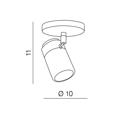 Aplica perete baie crom Noora Ø 10 cm cu spot lumina reglabil, IP44, AZ 1310 - Azzardo [1]