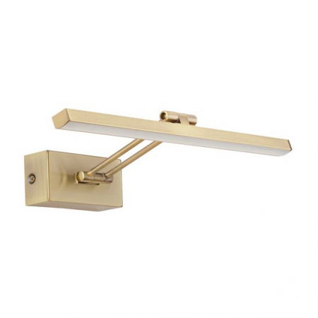 Aplice LED - Aplica perete LED baie aurie/argintie liniara Viggo, din metal, 37,6 cm, ajustabila, 9117301 - Novaluce
