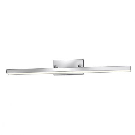 Lustra baie - Aplica perete LED baie crom liniara Fanzi, 49/63 cm, din metal, IP44, 787003 - Novaluce