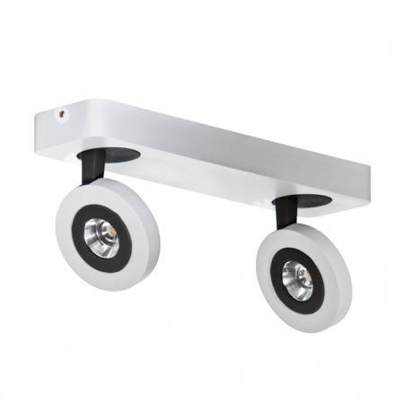 Plafoniere LED - Aplica perete/tavan LED cu 2 spoturi reglabile Ferdi 32, metal alb cu negru, design modern, AZ 0670 - Azzardo