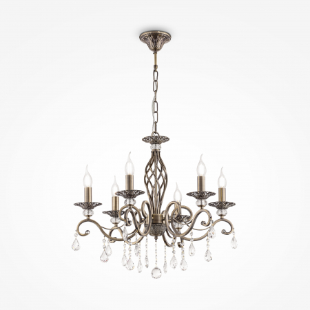 Lustre Dormitor - Candelabru Grace RC247-PL-06-R, 6xE14, arama+bej, IP20, Maytoni