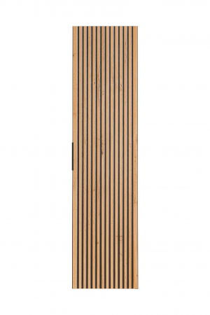 Produse - Dulap inalt baie suspendat, 140x35 cm, stejar cu insertii negre, Xilo, Comad