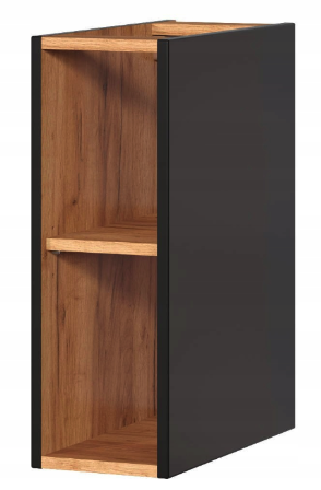 Produse - Extensie masca lavoar baie Capri Cosmos Negru mat cu stejar auriu / Stejar integral / Alb cu stejar, MDF, COMAD