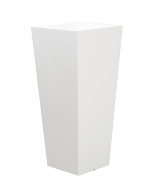 Decoratiuni gradina cu iluminare LED - Ghiveci inalt patrat tip lampa Yaro 50x110 cm, iluminare LED, LUMML050OFNW - King