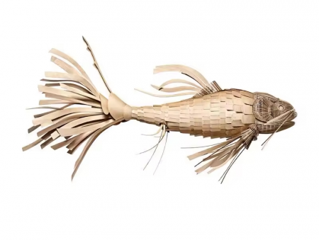 Candelabre - Koi – Candelabru sculptural pește koi, lemn natural, LED, diverse dimensiuni