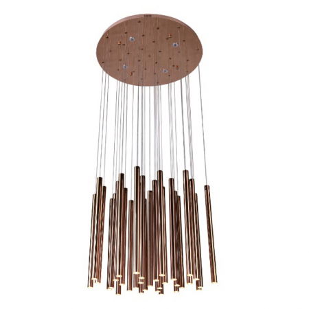 Lustre Dormitor - Lustra 33 pendule cilindrice diverse finisaje LED Tonia Ø 62 cm, metal/acril, inaltime reglabila, P0174D - Maxlight