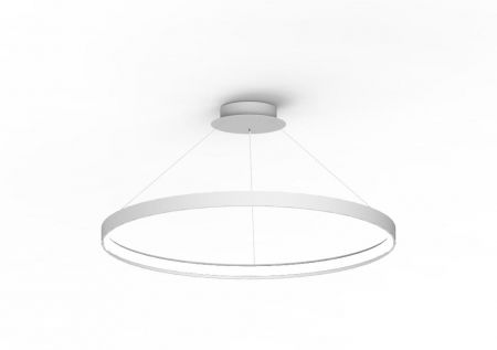 Lustre Dormitor - Lustra alba design circular CIRCLE 78 cm metal / plastic, 002177-016657 - Zumaline