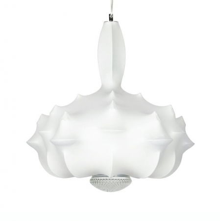 Lustre Dormitor - Lustra alba design extravagant Gage, diverse dimensiuni, panza alba, BD001-180 - King