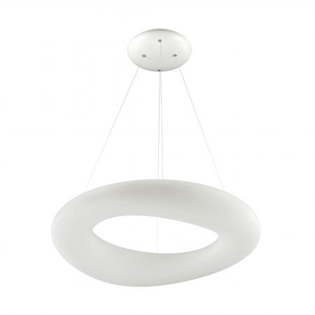 Lustre Dormitor - Lustra alba iluminare LED LIMA Ø 60 cm, inaltime reglabila, 003064-009107 - Zumaline