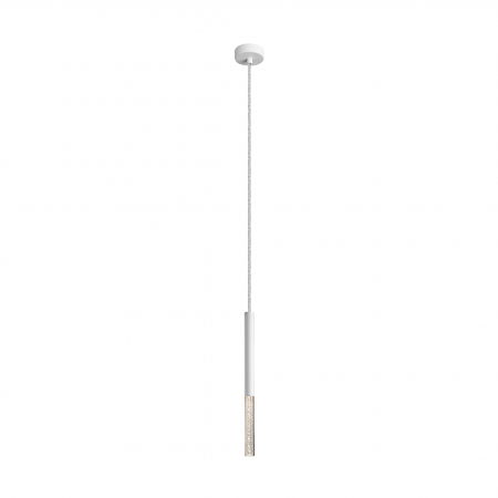 Lustre Dormitor - Lustra alba ONE pendul cilindric cu iluminare LED, inaltime reglabila, 003064-009118 - Zumaline