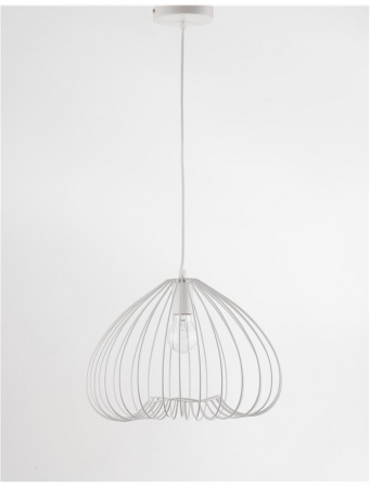 Lustra alba tip pendul Delfi, din metal, Ø 37 cm, inaltime reglabila, 9402572 - Novaluce [2]