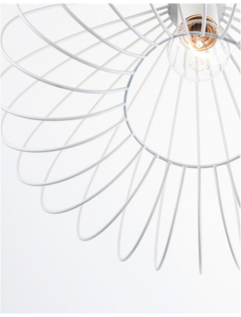 Lustra alba tip pendul Delfi, din metal, Ø 37 cm, inaltime reglabila, 9402572 - Novaluce [4]