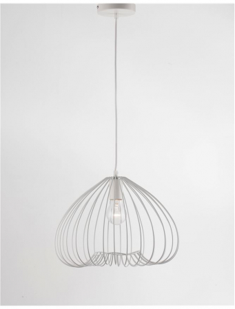 Lustra alba tip pendul Delfi, din metal, Ø 37 cm, inaltime reglabila, 9402572 - Novaluce [3]