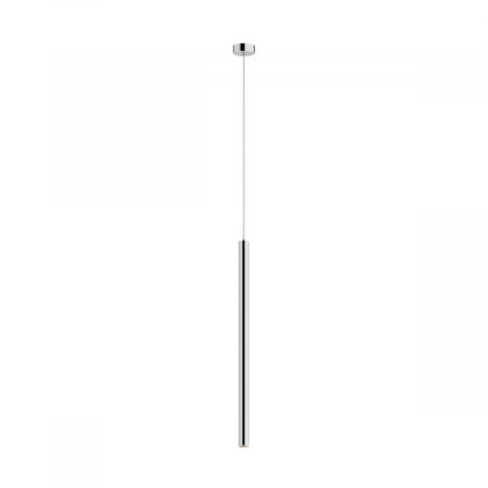 Lustre Dormitor - Lustra argintie LOYA pendul cilindric cu iluminare LED, inaltime reglabila, 003064-003489 - Zumaline