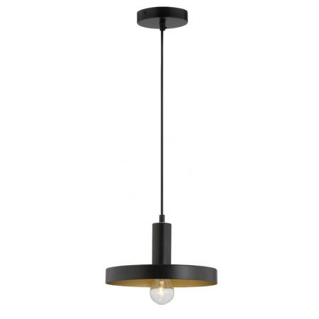 Lustre Dormitor - Lustra aurie/neagra moderna Hindia, pendul metal Ø 25 cm, inaltime reglabila, 9417053 - Novaluce