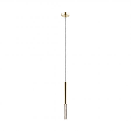 Lustre Dormitor - Lustra aurie ONE pendul cilindric cu iluminare LED, inaltime reglabila, 003064-009120 - Zumaline