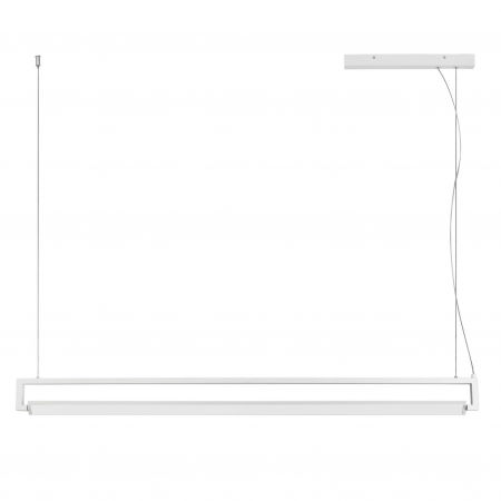 Lustre Dormitor - Lustra bucatarie liniara alba LED Eliab 130 cm cu abajur rotativ, stil minimalist, 9117338 - Novaluce