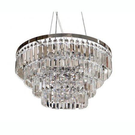 Lustre Dormitor - Lustra/candelabru de lux rotund cu cristale Yan, 60x40 cm, 5 becuri, AZ 2107 - Azzardo