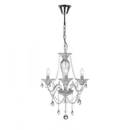 Lustre Dormitor - Lustra/candelabru lux sticla transparenta cu cristale Kasi, cu 3/5/8/18 brate, 8061201 - Novaluce