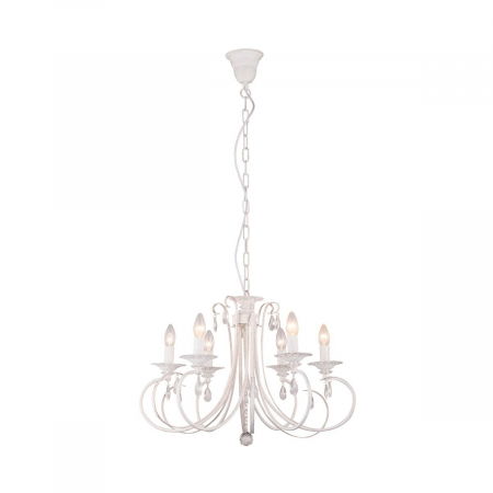 Lustre Dormitor - Lustra/candelabru NOVIA, din metal alb Ø 65 cm, inaltime reglabila, 003064-001213 - Zumaline