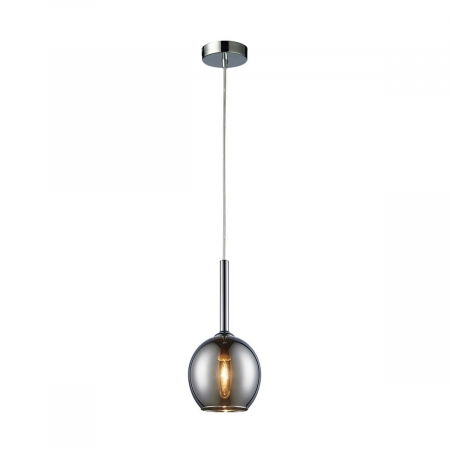 Lustre Dormitor - Lustra crom MONIC pendul sferic Ø 15 cm, inaltime reglabila, metal/sticla, 003064-001995 - Zumaline