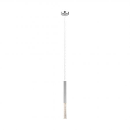 Lustre Dormitor - Lustra crom ONE pendul cilindric cu iluminare LED, inaltime reglabila, 003064-009119 - Zumaline