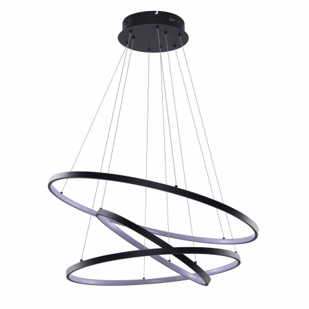 Lustra cu 3 inele LED dimabile Nava aurie/neagra/crom, inaltime reglabila, metal, AZ 2989 - Azzardo [2]