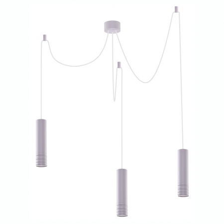 Lustre Dormitor - Lustra cu 3 pendule pe fir Lily, metal alb/negru/sampanie, design modern, AZ 3403 - Azzardo