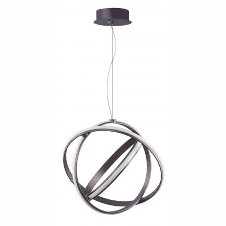 Lustre Dormitor - Lustra de lux dimabila glob cercuri LED Niraj Ø50/70 cm, negru purpuriu, 9365012 - Novaluce
