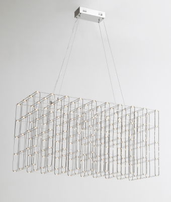Lustre Dormitor - Lustra design lux industrial Hayes 120x46 cm, iluminare LED, otel, MD7028-1200 - King