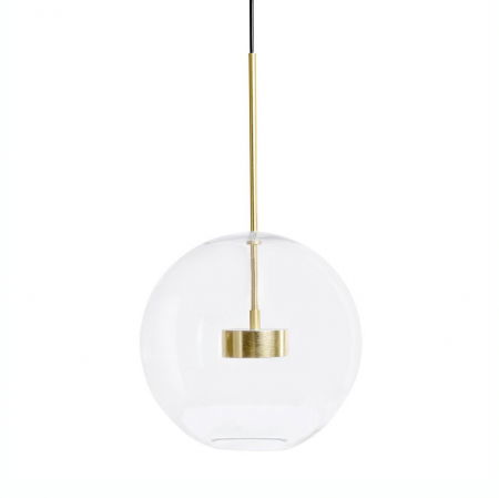 Lustre Dormitor - Lustra aurie glob sticla Bubble Premium Standard aurie, iluminare LED, XCP9148-1 - King