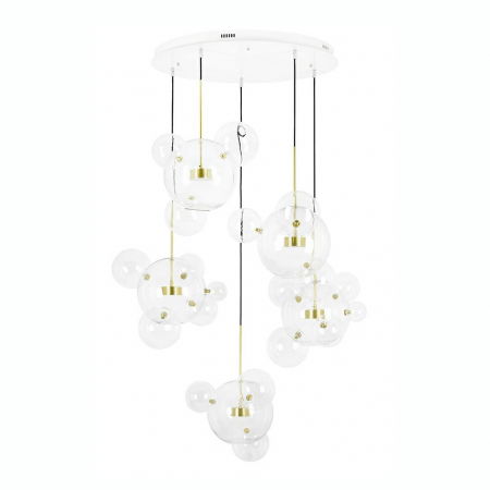 Lustre Dormitor - Lustra design modern extravagant Bubble Disc, 5 brate, iluminare LED, XCP9148-5A - King