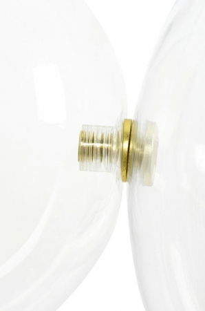 Lustra aurie liniara globuri sticla Bubble Line 160 cm, 5 brate, iluminare LED, XCP9148-5B - King [4]