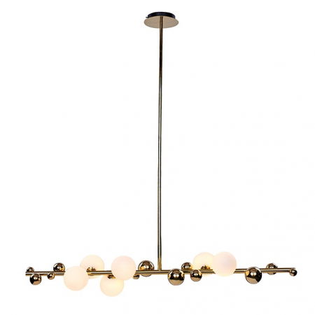Lustre Dormitor - Lustra designer orizontala aurie Zaya 110 cm, 6 becuri, MSE010100135 - King
