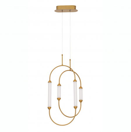 Lustre - Lustra dimabila aurie retro Palesa Oval 30x70 cm, metal si sticla, iluminare LED, 9862872 - Novaluce