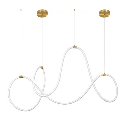 Lustre Dormitor - Lustra dimabila Contorsion 150 cm iluminare LED, forma asimetrica tub, design modern, 9082093 - Novaluce