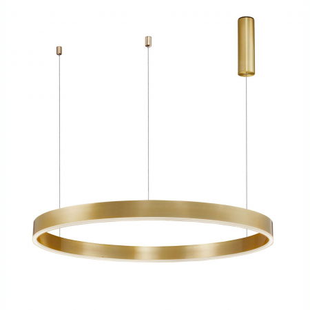 Lustre Dormitor - Lustra dimabila inel LED Cheri 100 cm alba/neagra/aurie, design minimalist, 9190655 - Novaluce