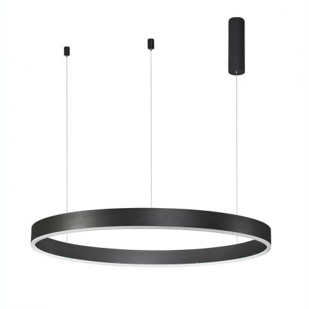 Lustre Dormitor - Lustra dimabila inel LED Cheri 100 cm alba/neagra/aurie, design minimalist, 9190855 - Novaluce