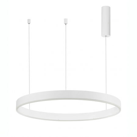 Lustre Dormitor - Lustra dimabila inel LED Cheri 80 cm alba/neagra/aurie, design minimalist, 9190748 - Novaluce