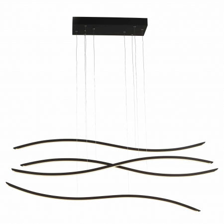 Lustre Dormitor - Lustra dimabila LED alba/neagra Wave 120 cm, design modern, AZ 2912 - Azzardo