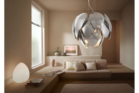 Lustra extravaganta Lovisa 60x50 cm, sticla alba/fumurie, design modern, AZ 2996 - Azzardo [1]