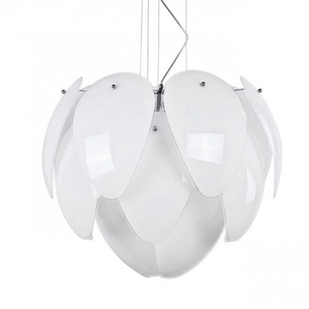 Lustra extravaganta Lovisa 60x50 cm, sticla alba/fumurie, design modern, AZ 2996 - Azzardo [2]