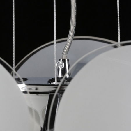 Lustra extravaganta Lovisa 60x50 cm, sticla alba/fumurie, design modern, AZ 2996 - Azzardo [7]