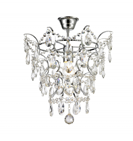 Lustre Dormitor - Lustra glam design modern FUSION 40 cm metal / cristale, 003064-008339 - Zumaline