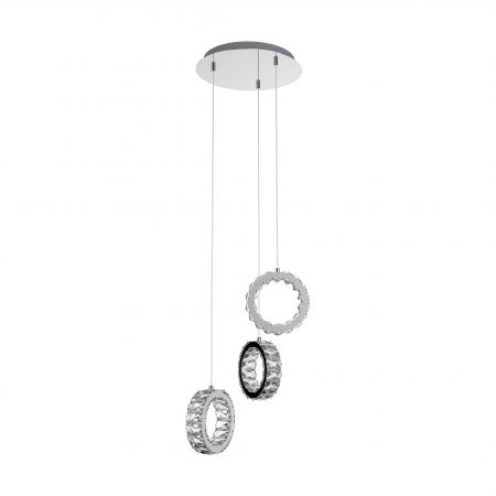 Lustre Dormitor - Lustra glam LED design modern PLATT 30 cm metal / cristal / otel inoxidabil, 003064-009087 - Zumaline