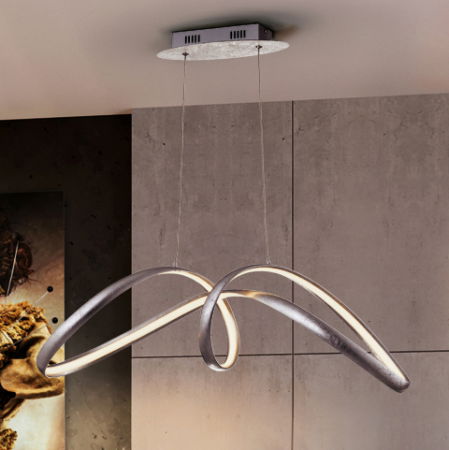 Lustre Dormitor - Lustra LED aurie/argintie Talia metal, inaltime reglabila, 328319 - Schuller